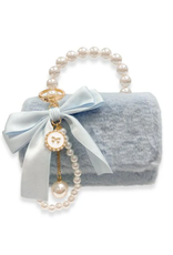 Doe a Dear Furry Purse w/ Charm Blue