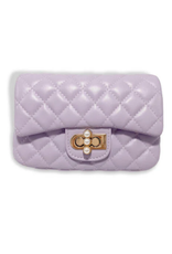 Doe a Dear Petal Closure Quilted Purse Purple