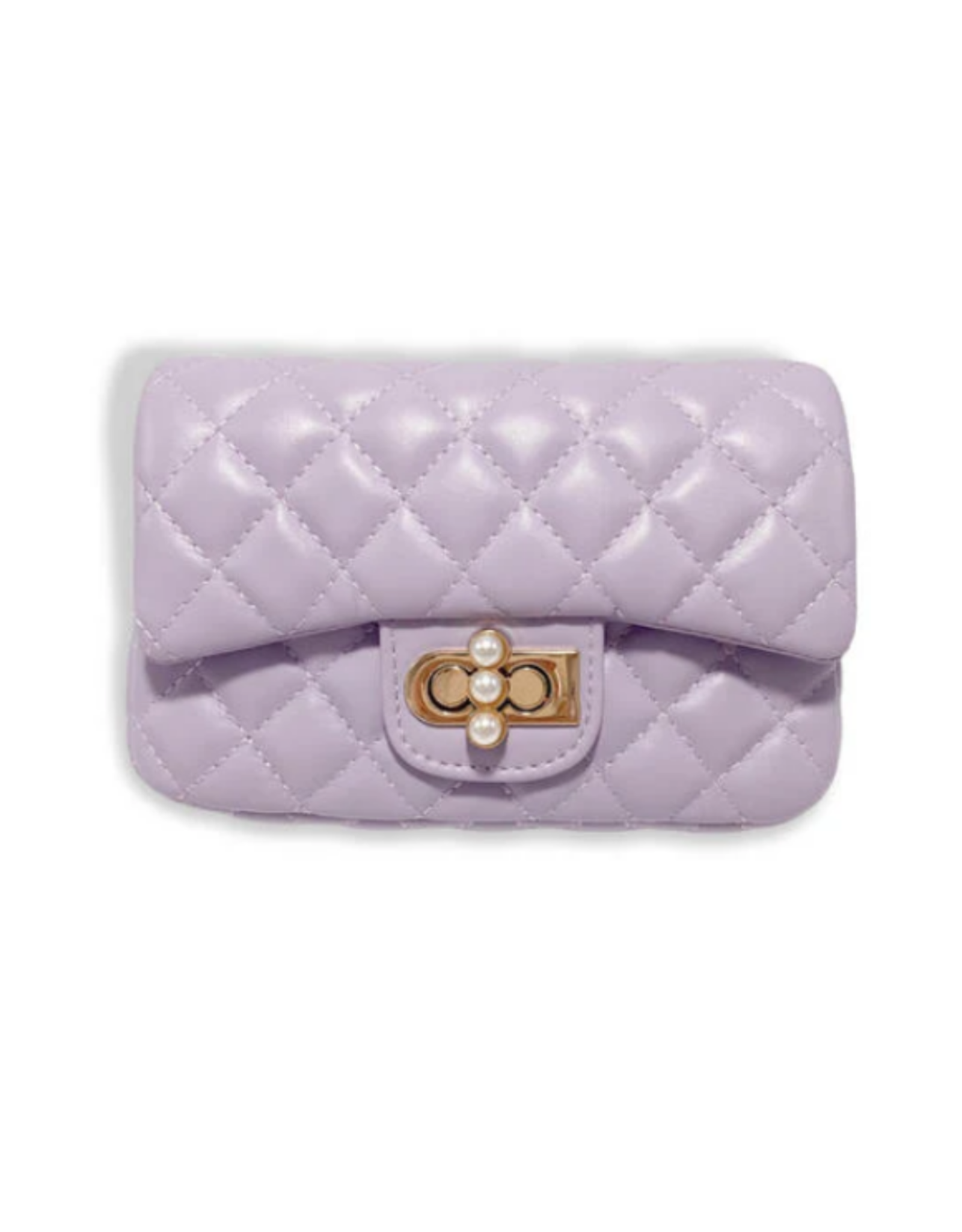 Doe a Dear Petal Closure Quilted Purse Purple