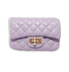 Doe a Dear Petal Closure Quilted Purse Purple