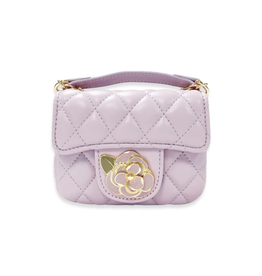 Doe a Dear Floral Decor Quilted Purse Purple