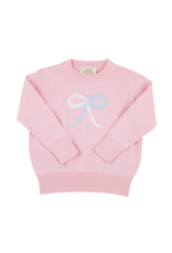 The Beaufort Bonnet Company Isabelle's Intarsia Sweater, Palm Beach Pink Bow