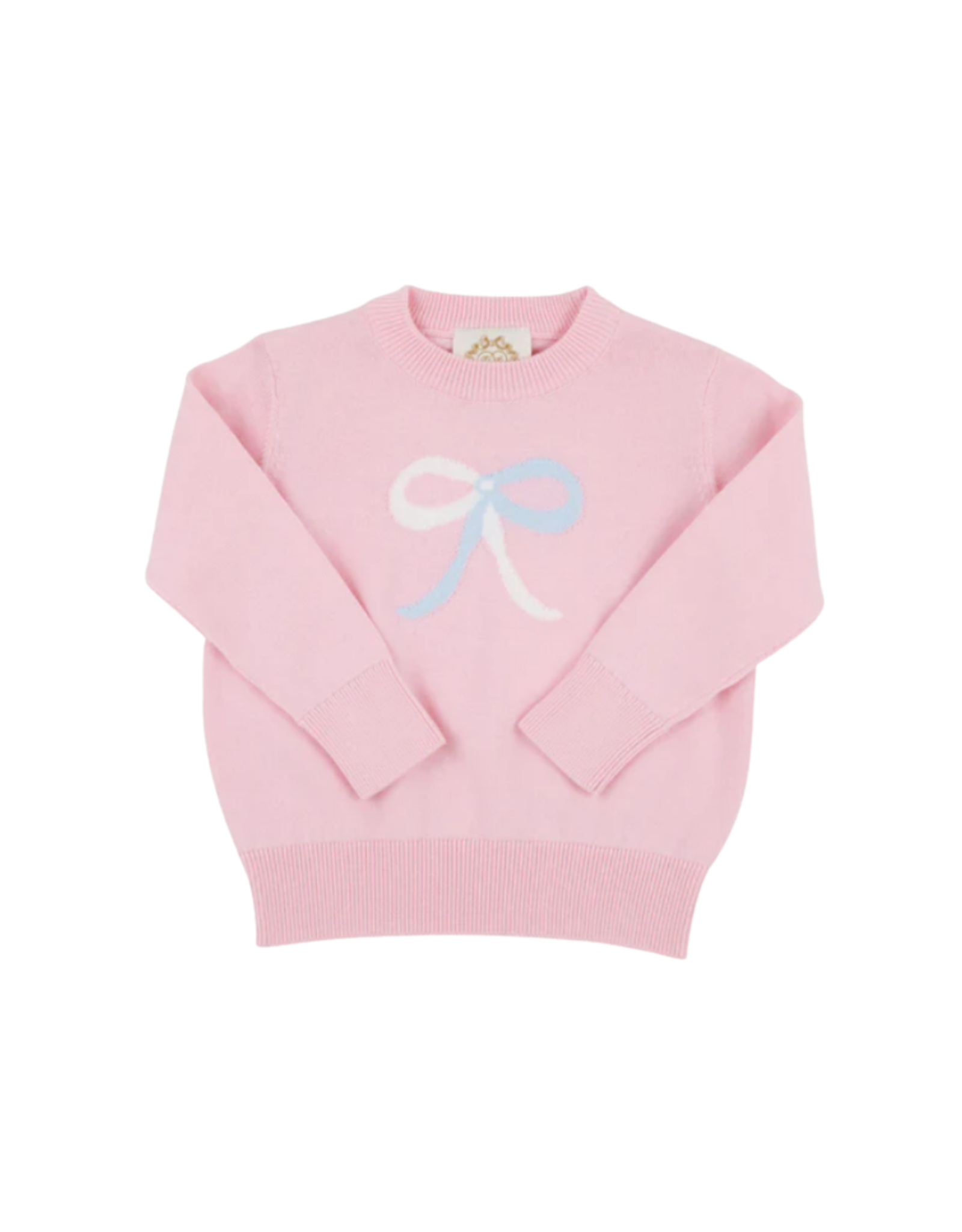 The Beaufort Bonnet Company Isabelle's Intarsia Sweater, Palm Beach Pink Bow