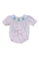 Sweet Dreams Pink Gingham Tulip Smocked Bubble