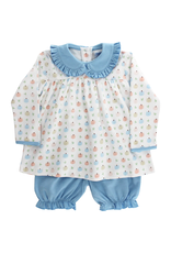 The Bailey Boys Pumpkin Print Knit LS Bloomer Set