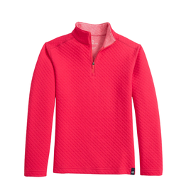 Southern Tide Oak Island Quarter Zip, Grenadine Red