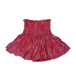 Queen of Sparkles Dark Red Wavy Swing Shorts