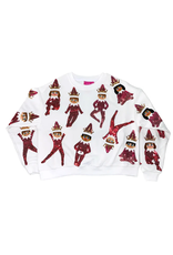 Queen of Sparkles White Elf Sarkle Sweatshirt