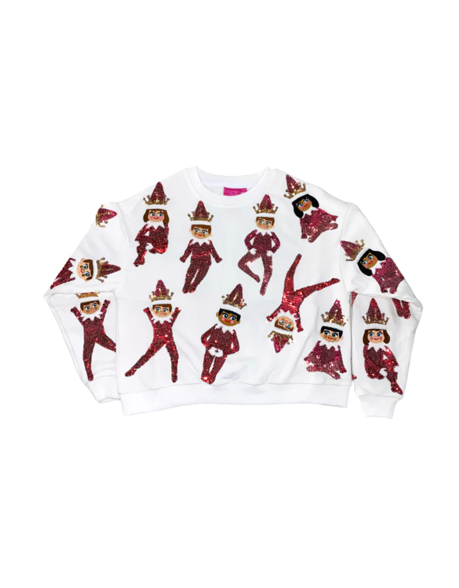 Queen of Sparkles White Elf Sarkle Sweatshirt