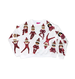 Queen of Sparkles White Elf Sarkle Sweatshirt