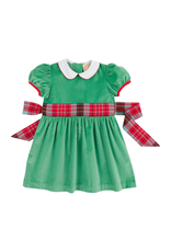 The Beaufort Bonnet Company Cindy Lou Sash Dress, Kelly Green/Wilson Plaid