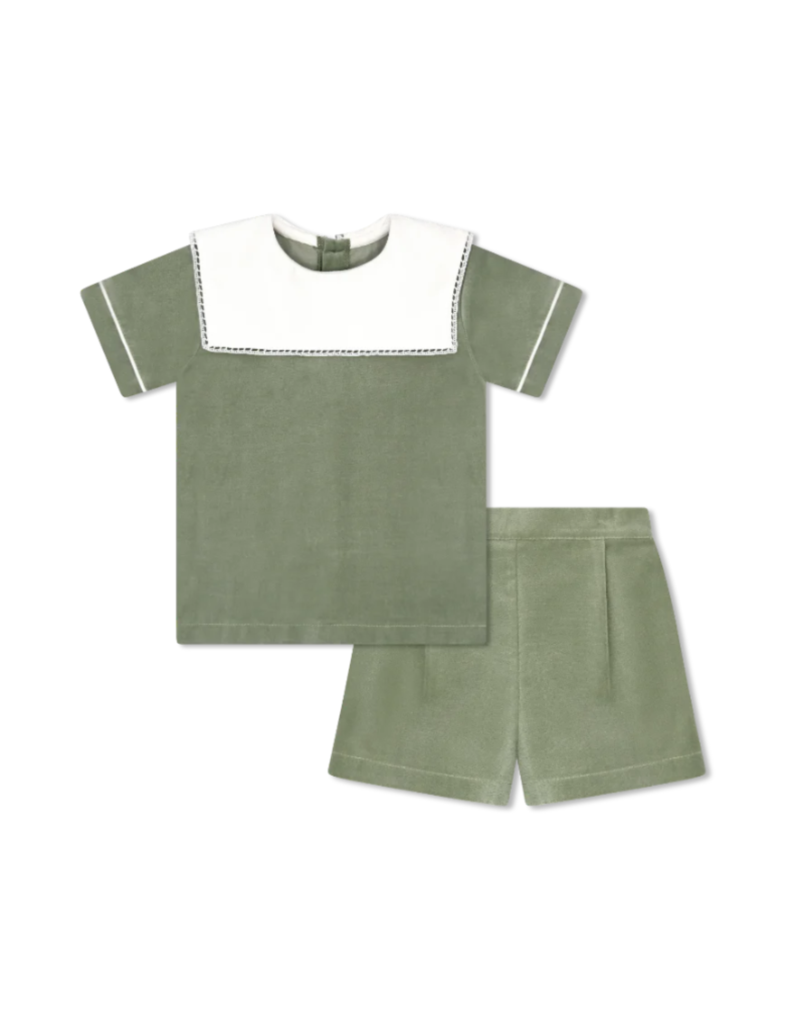 LullabySet Christian Short Set, Leyland Green Velvet