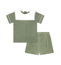 LullabySet Christian Short Set, Leyland Green Velvet