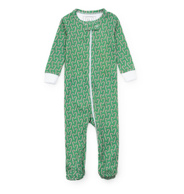 Lila + Hayes Parker Zipper PJs, Candy Cane Lane