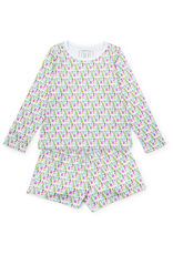Lila + Hayes Sophie Short Set, Mod Holiday Pink