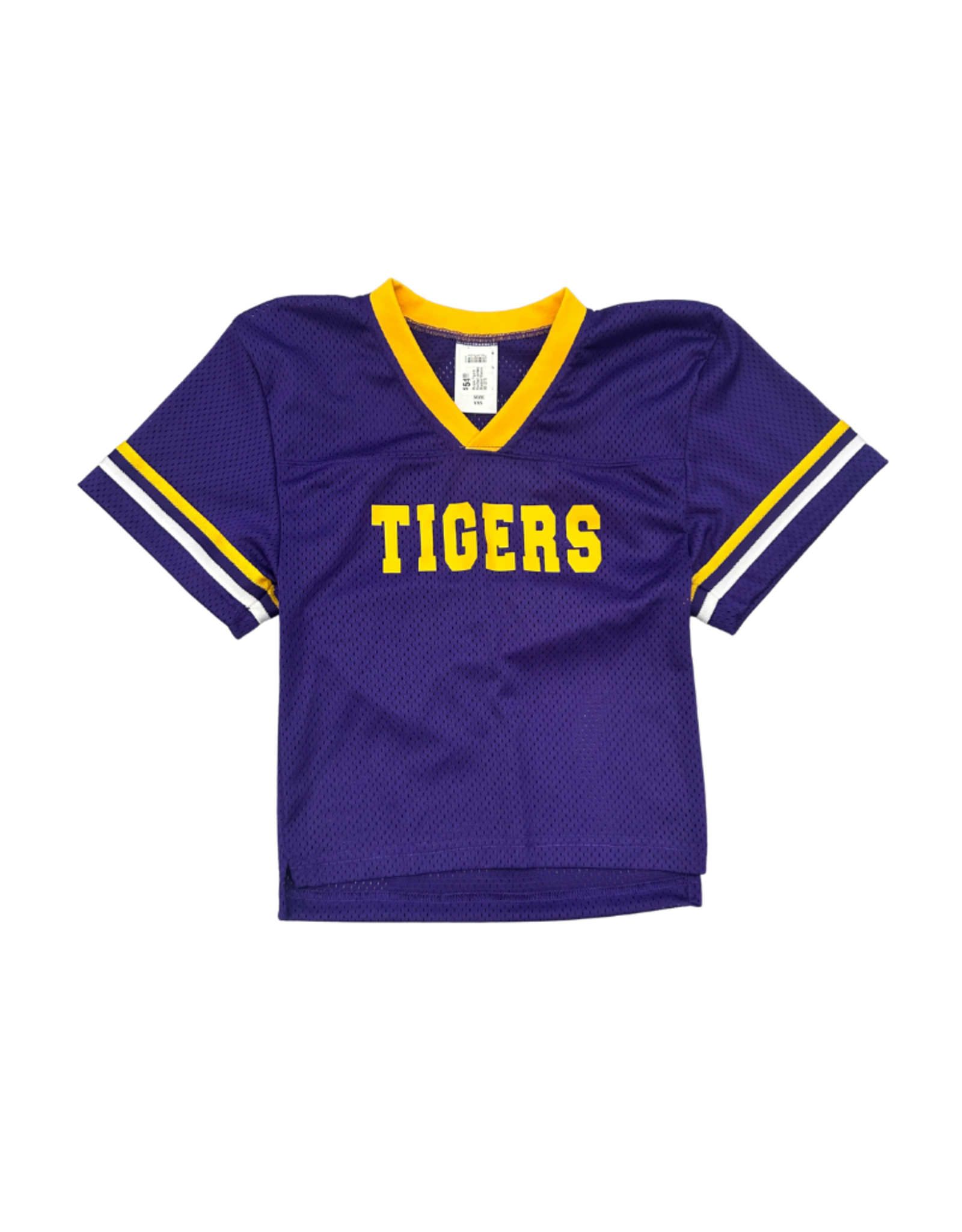 Let's Score Purple Tigers Football Jersey Braided Sleeve
