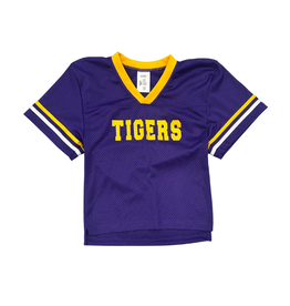 Let's Score Purple Tigers Football Jersey Braided Sleeve