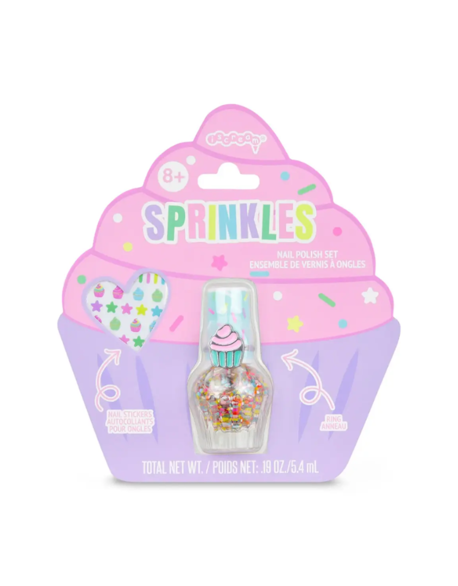 Iscream Sprinkles Nail Polish & Ring Set