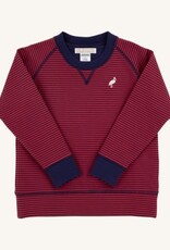 The Beaufort Bonnet Company Cassidy Comfy Crewneck, Red and Navy Stripe
