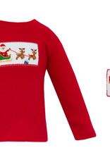 Anavini Santa's Sleigh, Red Knit Tshirt