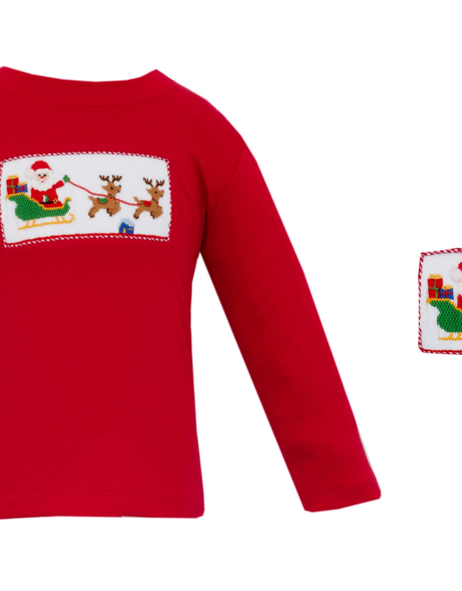 Anavini Santa's Sleigh, Red Knit Tshirt