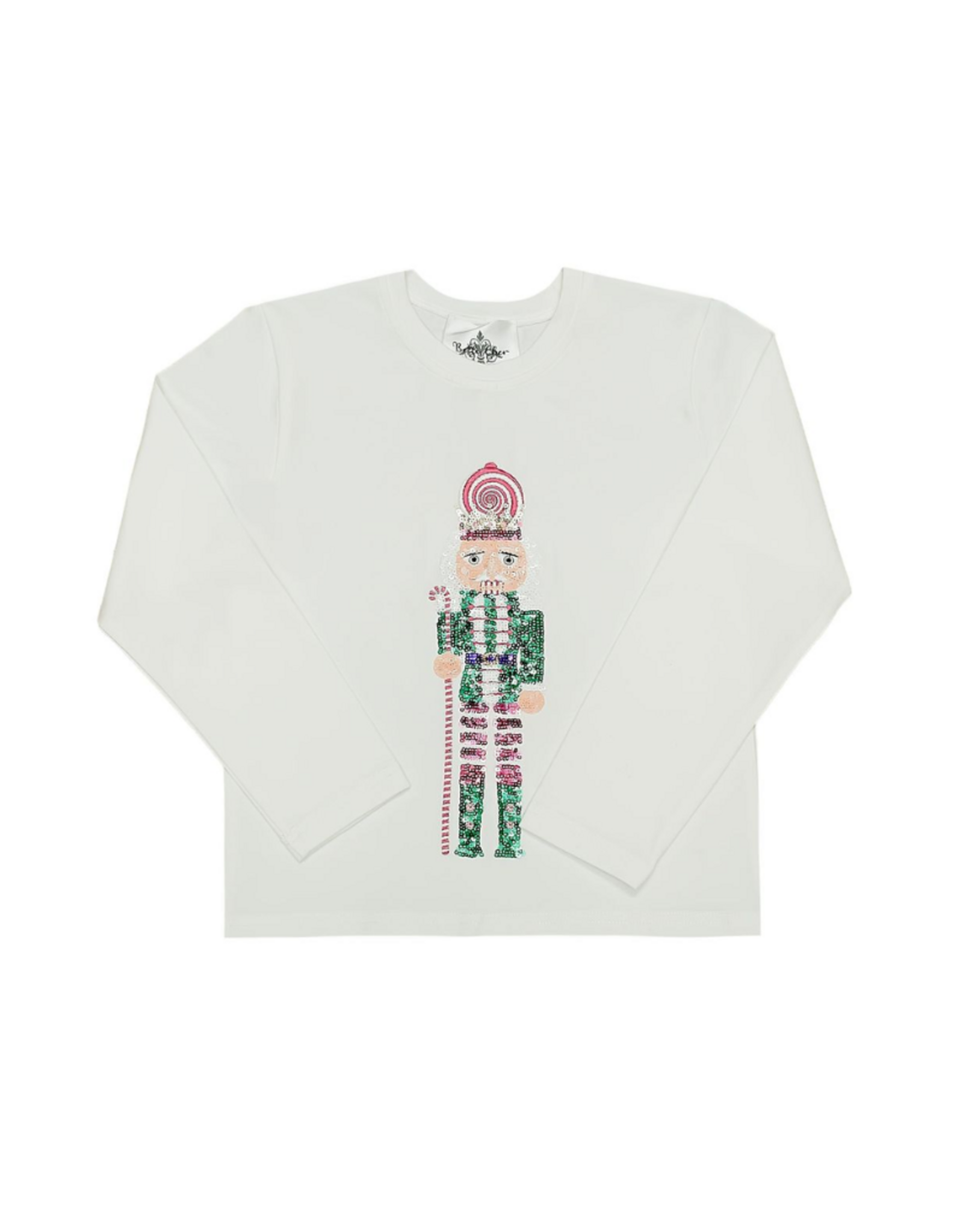 Belle Cher White Nutcracker LS Sequin Shirt