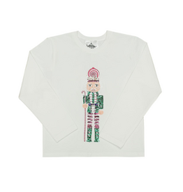 Belle Cher White Nutcracker LS Sequin Shirt