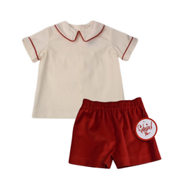 Funtasia Too Red and White Corduroy Short Set
