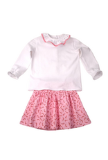 Funtasia Too Pink Candy Cane Print Skirt Set
