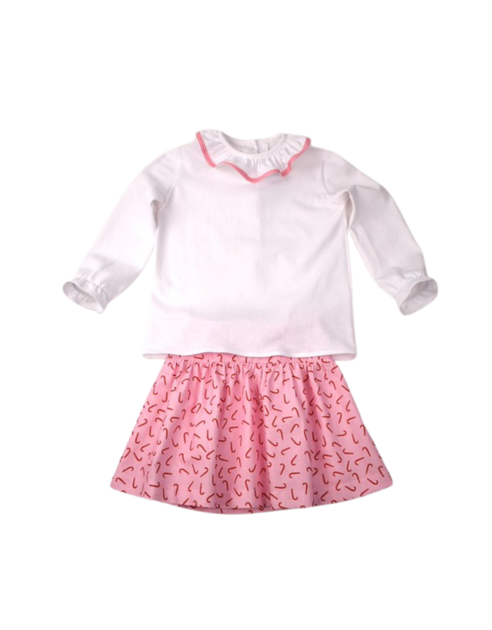 Funtasia Too Pink Candy Cane Print Skirt Set