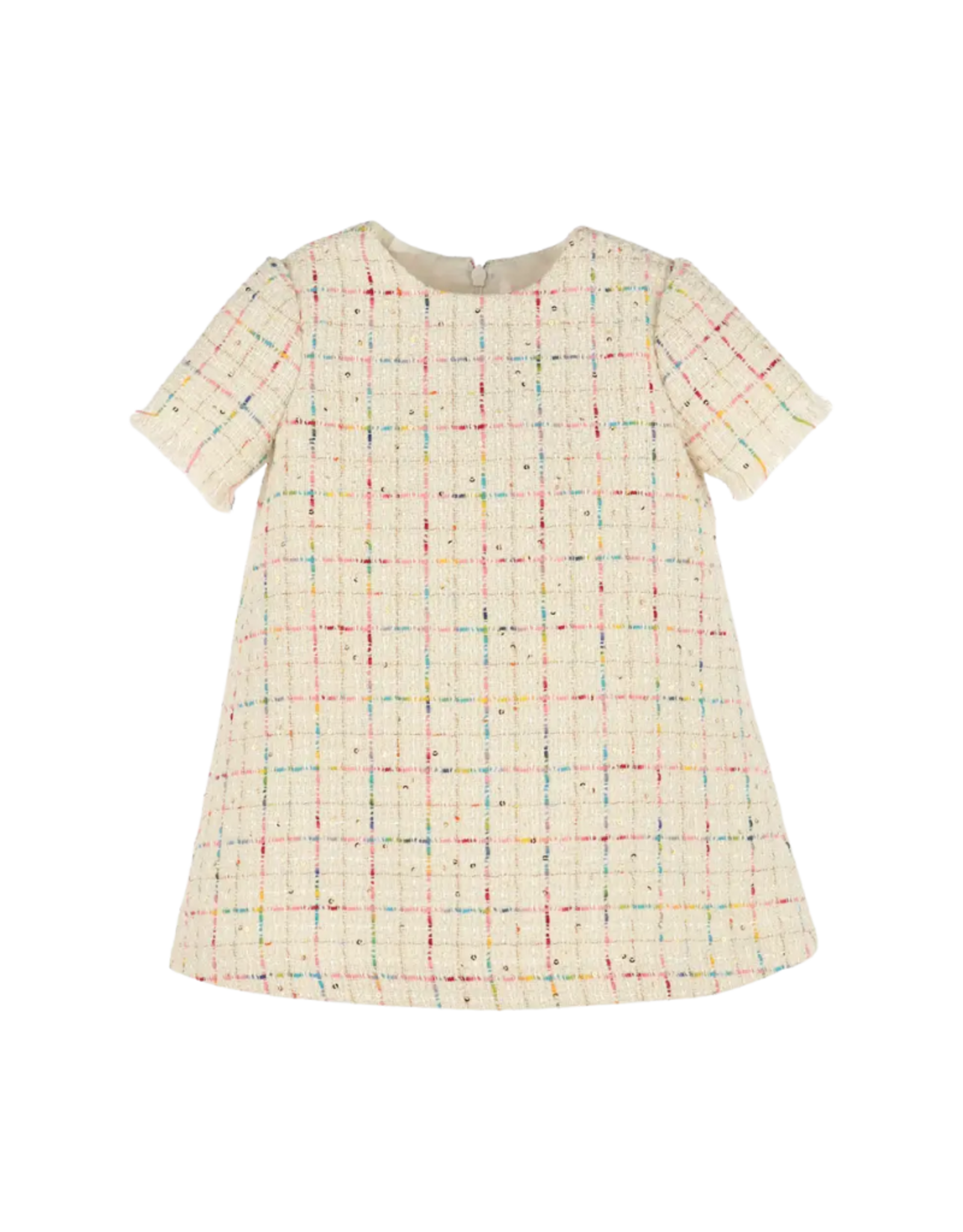 Luli & Me Ivory Tweed Princess Dress