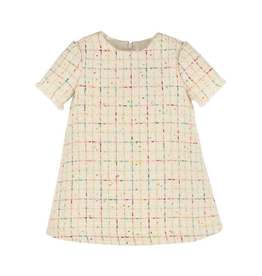 Luli & Me Ivory Tweed Princess Dress