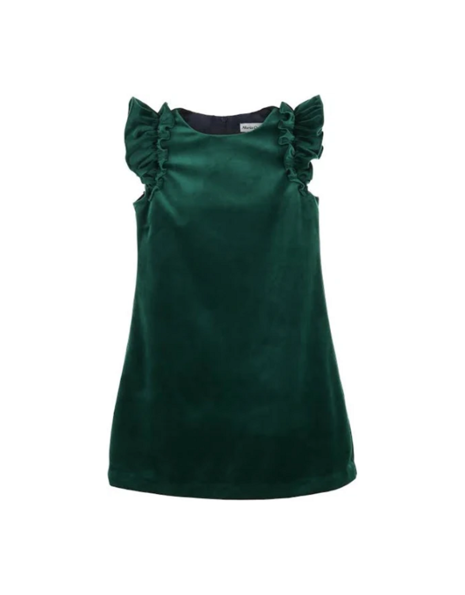 Luli & Me Deluxe Velvet Shift Dress, Green