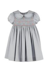Luli & Me Hydrangeas Smock Petal Dress, Blue