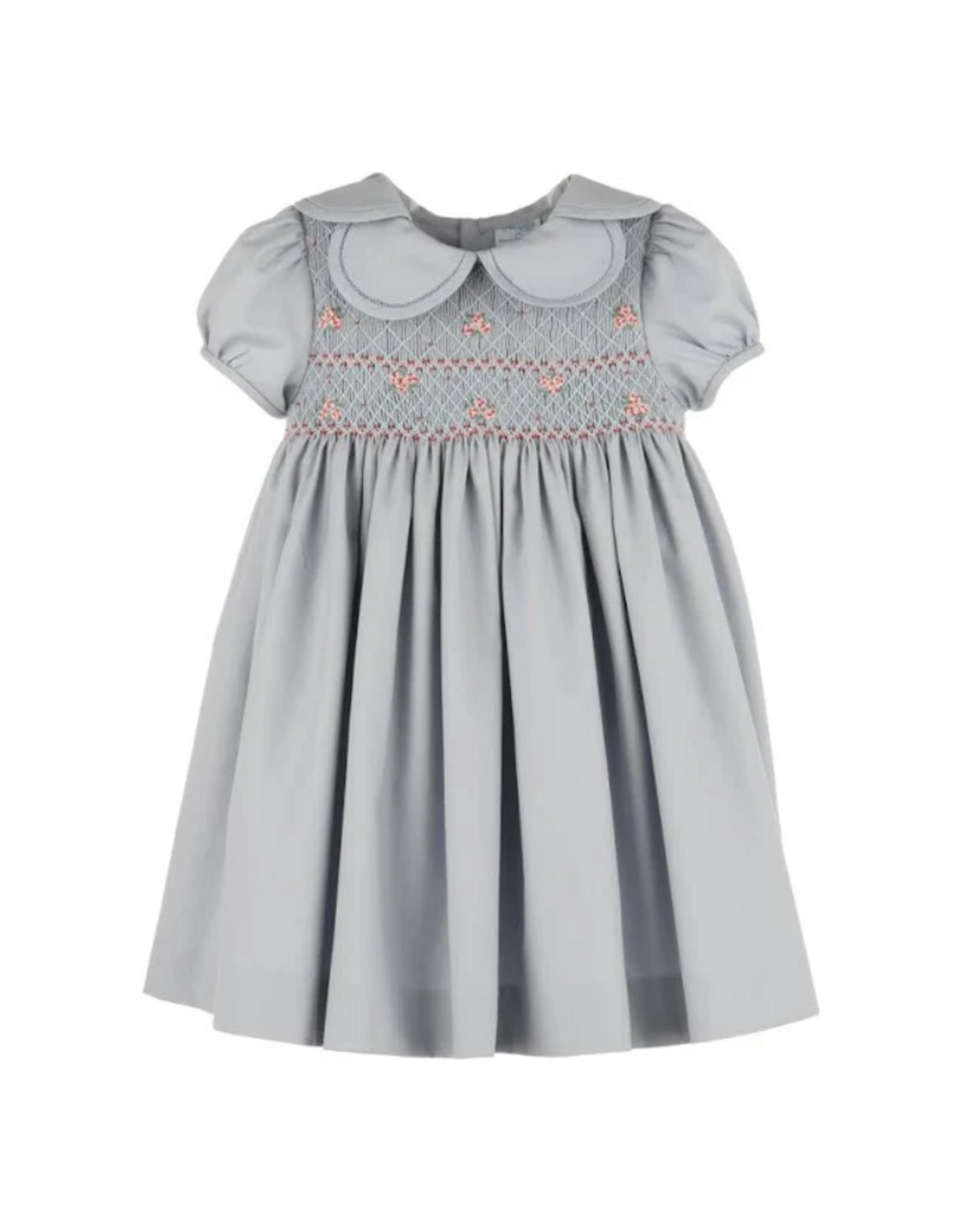 Luli & Me Hydrangeas Smock Petal Dress, Blue