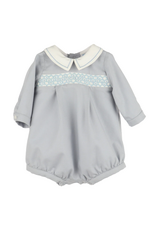Luli & Me Smock Boy Bubble, Blue