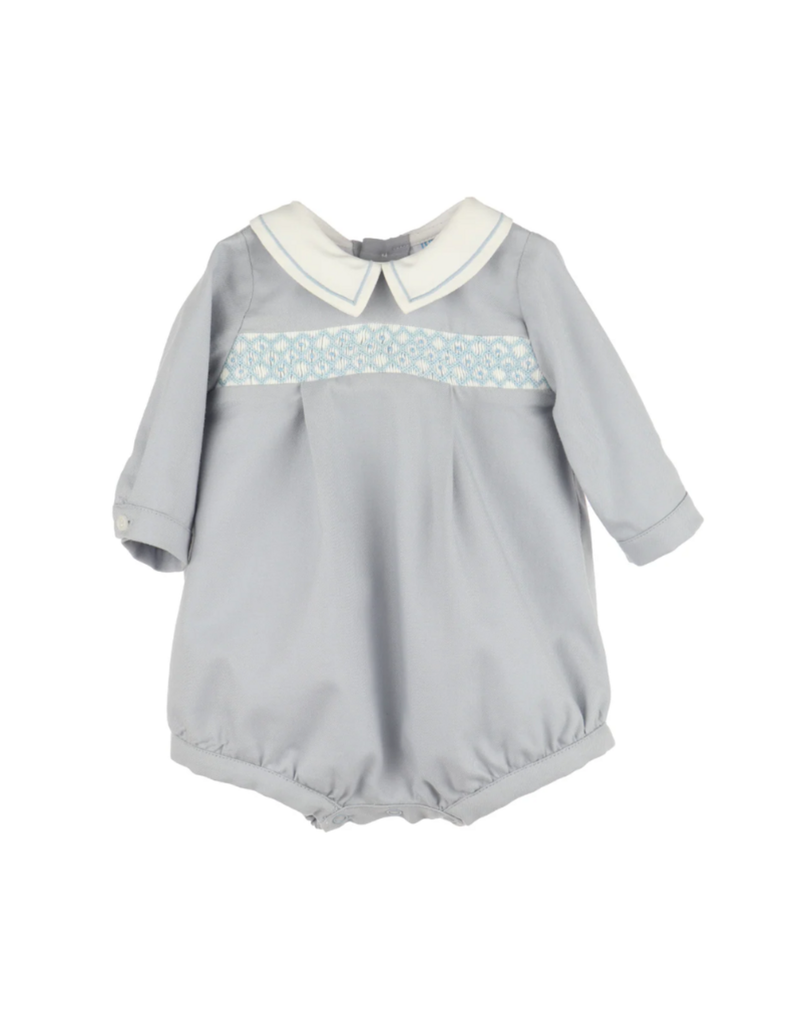 Luli & Me Smock Boy Bubble, Blue