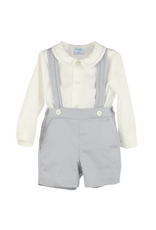 Luli & Me Suspenders Boy Set, Blue