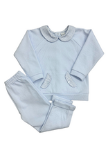 Babidu Sky Blue LS Knit Tracksuit 60628