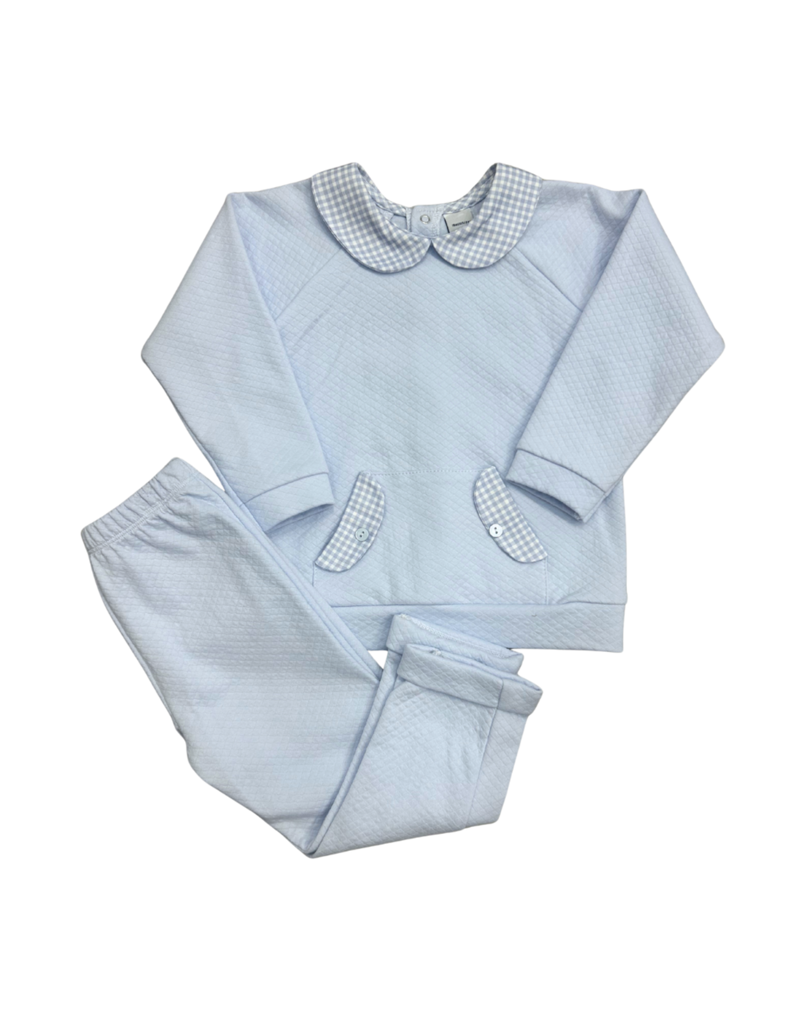 Babidu Sky Blue LS Knit Tracksuit 60628