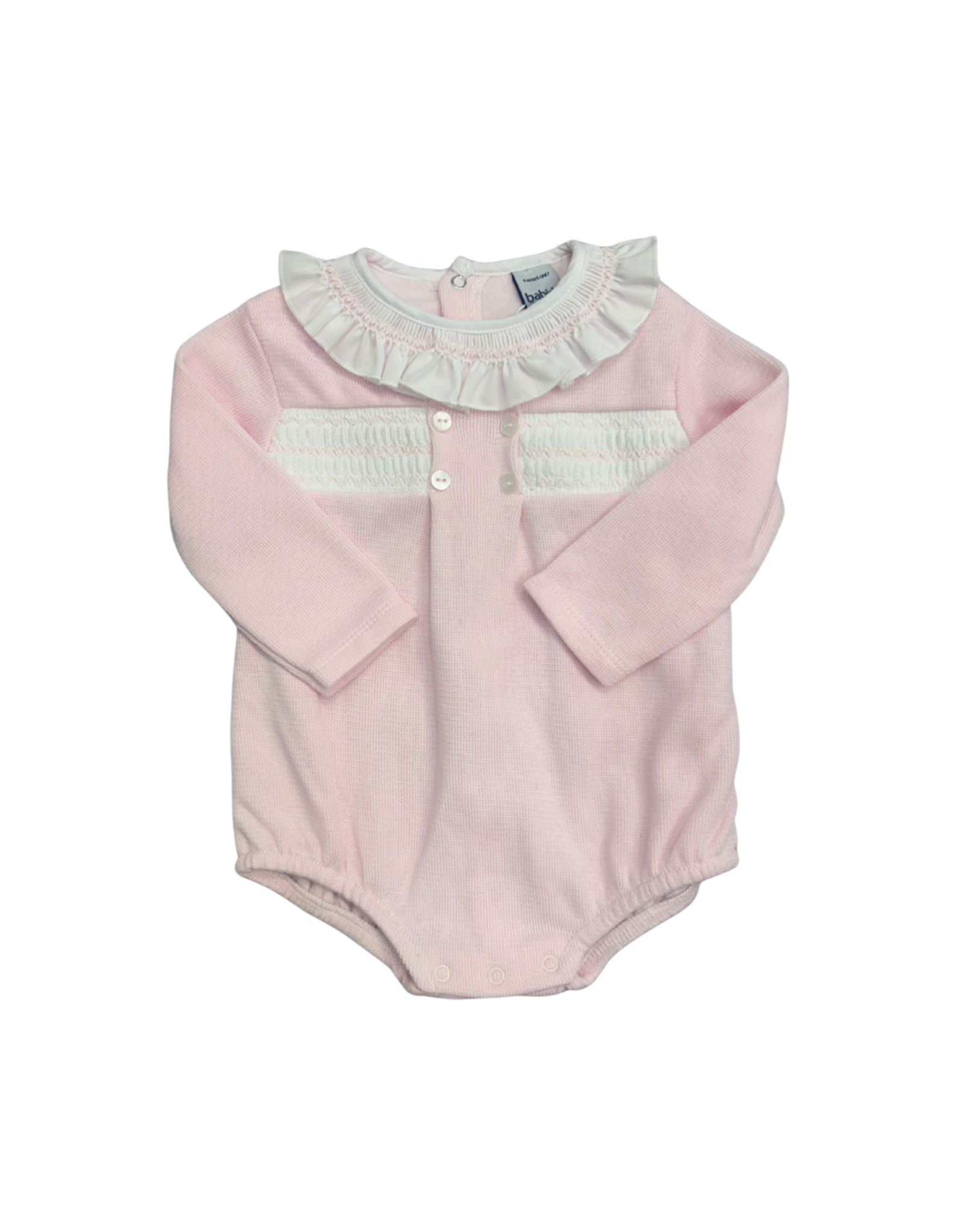 Babidu Pink Knit LS Bubble 31626