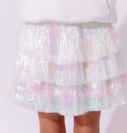 Lola and the Boys Snow Shimmer Tinsel Party Skirt