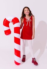 Lola and the Boys Red Velvet Bow Princess Dress