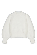 Mayoral White Fuzy Sweater