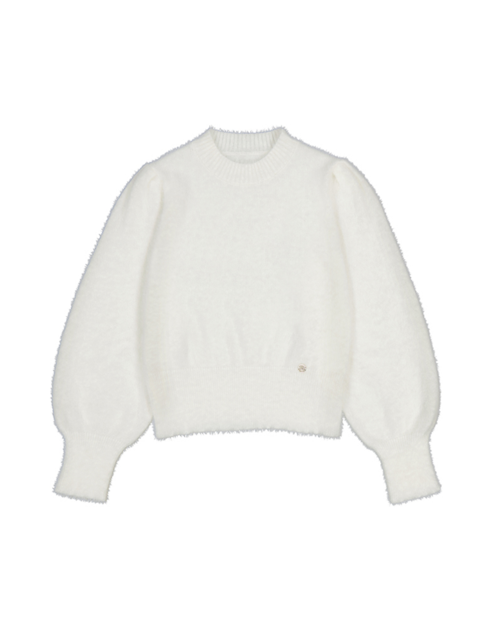 Mayoral White Fuzy Sweater