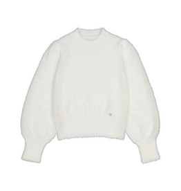 Mayoral White Fuzy Sweater