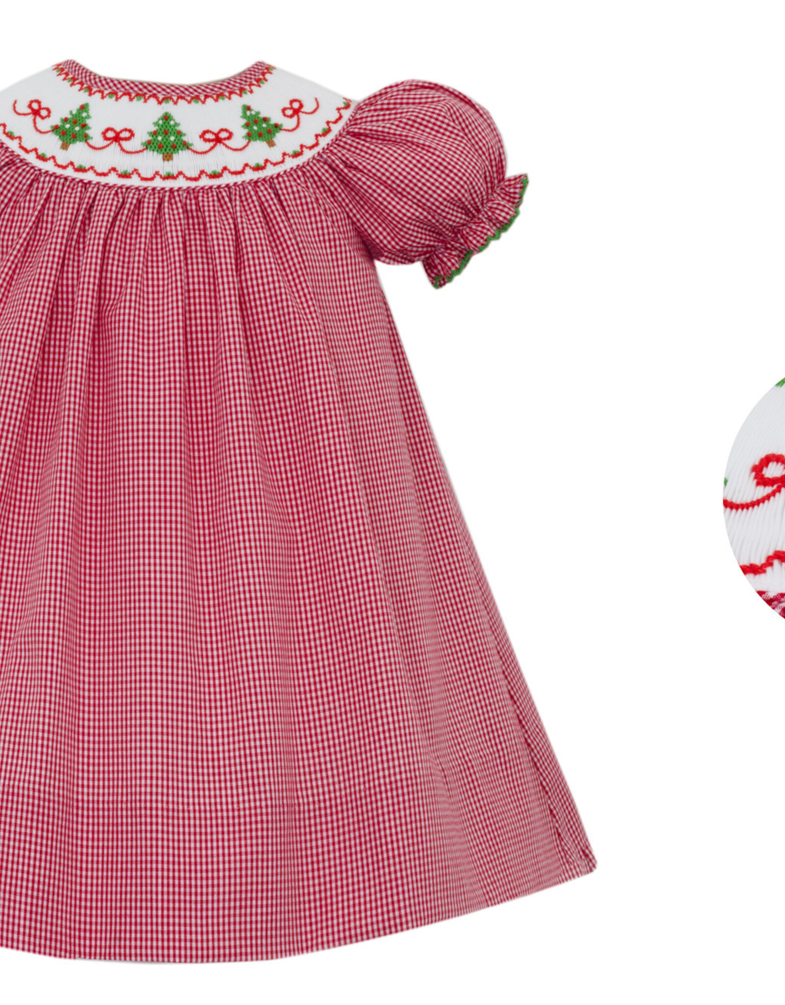Petit Bebe Christmas tree with Bows Red Gingham Bishop