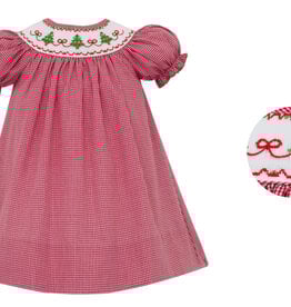 Petit Bebe Christmas tree with Bows Red Gingham Bishop