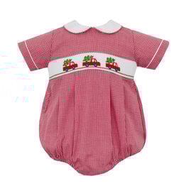 Petit Bebe Christmas tree with Cars Red Gingham Bubble