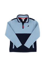 The Beaufort Bonnet Company Hayword Half Zip,Fleece, Barrington Blue/Nantucket Navy